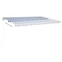 Toldo automático LED sensor de viento azul y blanco 500x350 cm de vidaXL, Toldos - Ref: Foro24-3069031, Precio: 737,43 €, Des...