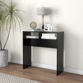 Black plywood console table 78x30x80 cm by vidaXL, Side tables - Ref: Foro24-808297, Price: 39,36 €, Discount: %