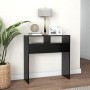 Mesa consola de madera contrachapada negro 78x30x80 cm de vidaXL, Mesas auxiliares - Ref: Foro24-808297, Precio: 40,40 €, Des...