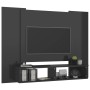 Glossy gray plywood wall TV cabinet 120x23.5x90 cm by vidaXL, TV Furniture - Ref: Foro24-808295, Price: 53,99 €, Discount: %