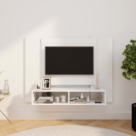 Mueble de TV de pared madera contrachapada blanco 120x23,5x90cm de vidaXL, Muebles TV - Ref: Foro24-808287, Precio: 41,99 €, ...