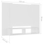 Mueble de TV de pared madera contrachapada blanco 120x23,5x90cm de vidaXL, Muebles TV - Ref: Foro24-808287, Precio: 41,99 €, ...