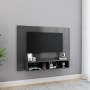 Mueble TV de pared contrachapado gris brillante 120x23,5x90 cm de vidaXL, Muebles TV - Ref: Foro24-808277, Precio: 62,59 €, D...