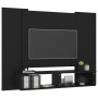 Black plywood wall TV cabinet 120x23.5x90 cm by vidaXL, TV Furniture - Ref: Foro24-808288, Price: 48,94 €, Discount: %