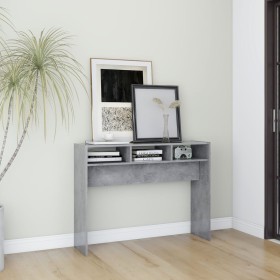 Engineered wood console table in gray concrete 105x30x80 cm by vidaXL, Side tables - Ref: Foro24-808309, Price: 55,96 €, Disc...