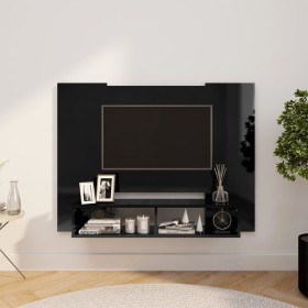 Glänzend schwarzer Wand-TV-Schrank aus Sperrholz, 120 x 23,5 x 90 cm von vidaXL, TV-Möbel - Ref: Foro24-808294, Preis: 43,99 ...