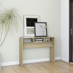 Sonoma oak plywood console table 105x30x80 cm by vidaXL, Side tables - Ref: Foro24-808308, Price: 50,36 €, Discount: %