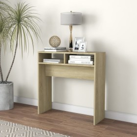 Mesa consola madera contrachapada roble Sonoma 78x30x80 cm de vidaXL, Mesas auxiliares - Ref: Foro24-808299, Precio: 40,99 €,...