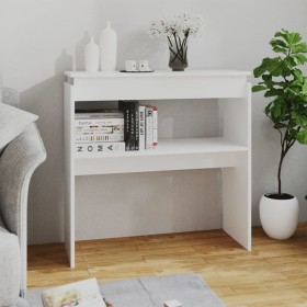 Mesa consola madera de ingeniería blanca 80x30x80 cm de vidaXL, Mesas auxiliares - Ref: Foro24-808314, Precio: 41,06 €, Descu...