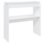 Mesa consola madera de ingeniería blanca 80x30x80 cm de vidaXL, Mesas auxiliares - Ref: Foro24-808314, Precio: 40,24 €, Descu...