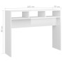 Glossy white engineered wood console table 105x30x80 cm by vidaXL, Side tables - Ref: Foro24-808311, Price: 56,20 €, Discount: %