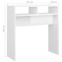 Mesa consola madera de ingeniería blanco brillo 78x30x80 cm de vidaXL, Mesas auxiliares - Ref: Foro24-808302, Precio: 44,58 €...