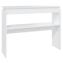 Mesa consola madera de ingeniería blanca 102x30x80 cm de vidaXL, Mesas auxiliares - Ref: Foro24-808323, Precio: 50,11 €, Desc...