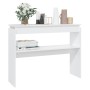 Mesa consola madera de ingeniería blanca 102x30x80 cm de vidaXL, Mesas auxiliares - Ref: Foro24-808323, Precio: 50,11 €, Desc...