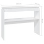 Mesa consola madera de ingeniería blanca 102x30x80 cm de vidaXL, Mesas auxiliares - Ref: Foro24-808323, Precio: 50,11 €, Desc...