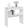 Mesa consola madera contrachapada blanco brillante 80x30x80 cm de vidaXL, Mesas auxiliares - Ref: Foro24-808320, Precio: 42,2...