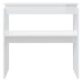 Mesa consola madera contrachapada blanco brillante 80x30x80 cm de vidaXL, Mesas auxiliares - Ref: Foro24-808320, Precio: 42,2...