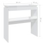 Mesa consola madera contrachapada blanco brillante 80x30x80 cm de vidaXL, Mesas auxiliares - Ref: Foro24-808320, Precio: 42,2...