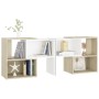 White and oak plywood TV cabinet 104x30x52 cm by vidaXL, TV Furniture - Ref: Foro24-808355, Price: 54,97 €, Discount: %