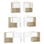 White and oak plywood TV cabinet 104x30x52 cm by vidaXL, TV Furniture - Ref: Foro24-808355, Price: 54,97 €, Discount: %