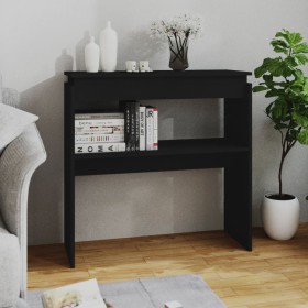 Black plywood console table 80x30x80 cm by vidaXL, Side tables - Ref: Foro24-808315, Price: 47,76 €, Discount: %