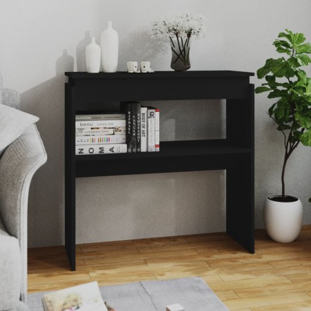 Black plywood console table 80x30x80 cm by vidaXL, Side tables - Ref: Foro24-808315, Price: 46,62 €, Discount: %