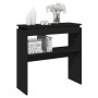 Black plywood console table 80x30x80 cm by vidaXL, Side tables - Ref: Foro24-808315, Price: 46,62 €, Discount: %