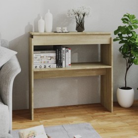 Sonoma oak plywood console table 80x30x80 cm by vidaXL, Side tables - Ref: Foro24-808317, Price: 42,05 €, Discount: %