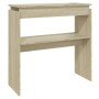 Mesa consola madera contrachapada roble Sonoma 80x30x80 cm de vidaXL, Mesas auxiliares - Ref: Foro24-808317, Precio: 41,22 €,...