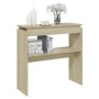 Mesa consola madera contrachapada roble Sonoma 80x30x80 cm de vidaXL, Mesas auxiliares - Ref: Foro24-808317, Precio: 41,22 €,...