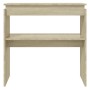 Mesa consola madera contrachapada roble Sonoma 80x30x80 cm de vidaXL, Mesas auxiliares - Ref: Foro24-808317, Precio: 41,22 €,...