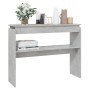 Concrete gray plywood console table 102x30x80 cm by vidaXL, Side tables - Ref: Foro24-808327, Price: 50,94 €, Discount: %