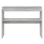 Concrete gray plywood console table 102x30x80 cm by vidaXL, Side tables - Ref: Foro24-808327, Price: 50,94 €, Discount: %