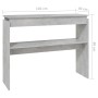 Concrete gray plywood console table 102x30x80 cm by vidaXL, Side tables - Ref: Foro24-808327, Price: 50,94 €, Discount: %