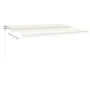 Toldo automático con LED sensor de viento crema 500x350 cm de vidaXL, Toldos - Ref: Foro24-3069032, Precio: 739,07 €, Descuen...