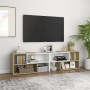 Mueble de TV madera contrachapada blanco y roble 149x30x52 cm de vidaXL, Muebles TV - Ref: Foro24-808364, Precio: 91,31 €, De...