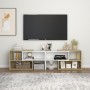 Mueble de TV madera contrachapada blanco y roble 149x30x52 cm de vidaXL, Muebles TV - Ref: Foro24-808364, Precio: 91,31 €, De...