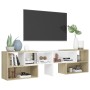 Mueble de TV madera contrachapada blanco y roble 149x30x52 cm de vidaXL, Muebles TV - Ref: Foro24-808364, Precio: 91,31 €, De...