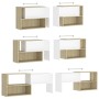 White and oak plywood TV cabinet 149x30x52 cm by vidaXL, TV Furniture - Ref: Foro24-808364, Price: 91,99 €, Discount: %