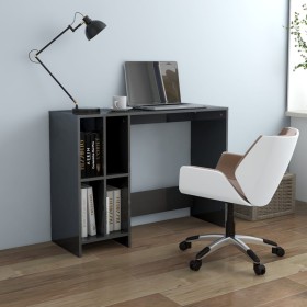 Glossy gray plywood notebook desk 102.5x35x75 cm by vidaXL, Desks - Ref: Foro24-808349, Price: 66,36 €, Discount: %