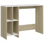 White and oak plywood notebook desk 102.5x35x75 cm by vidaXL, Desks - Ref: Foro24-808346, Price: 71,66 €, Discount: %