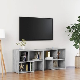 TV stand made of gray concrete plywood 104x30x52 cm by vidaXL, TV Furniture - Ref: Foro24-808354, Price: 53,99 €, Discount: %