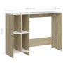 White and oak plywood notebook desk 102.5x35x75 cm by vidaXL, Desks - Ref: Foro24-808346, Price: 71,66 €, Discount: %