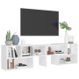 Weißer TV-Schrank aus Sperrholz, 149 x 30 x 52 cm von vidaXL, TV-Möbel - Ref: Foro24-808359, Preis: 81,37 €, Rabatt: %