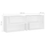 White plywood TV cabinet 149x30x52 cm by vidaXL, TV Furniture - Ref: Foro24-808359, Price: 81,37 €, Discount: %