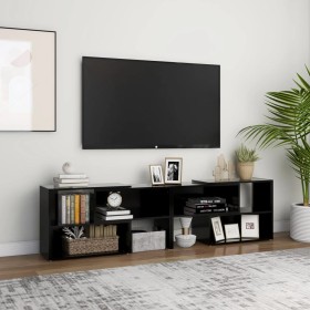 Black plywood TV cabinet 149x30x52 cm by vidaXL, TV Furniture - Ref: Foro24-808360, Price: 65,82 €, Discount: %