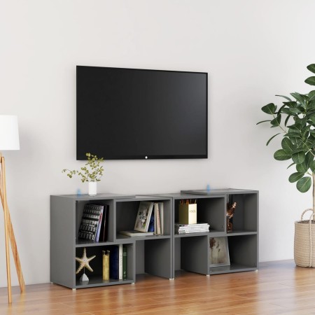 Gray plywood TV cabinet 104x30x52 cm by vidaXL, TV Furniture - Ref: Foro24-808352, Price: 48,40 €, Discount: %