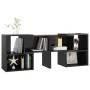 Glossy black plywood TV cabinet 104x30x52 cm by vidaXL, TV Furniture - Ref: Foro24-808357, Price: 69,94 €, Discount: %