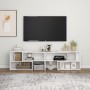 Mueble de TV madera contrachapada blanco brillante 149x30x52 cm de vidaXL, Muebles TV - Ref: Foro24-808365, Precio: 57,43 €, ...