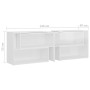 Mueble de TV madera contrachapada blanco brillante 149x30x52 cm de vidaXL, Muebles TV - Ref: Foro24-808365, Precio: 57,43 €, ...